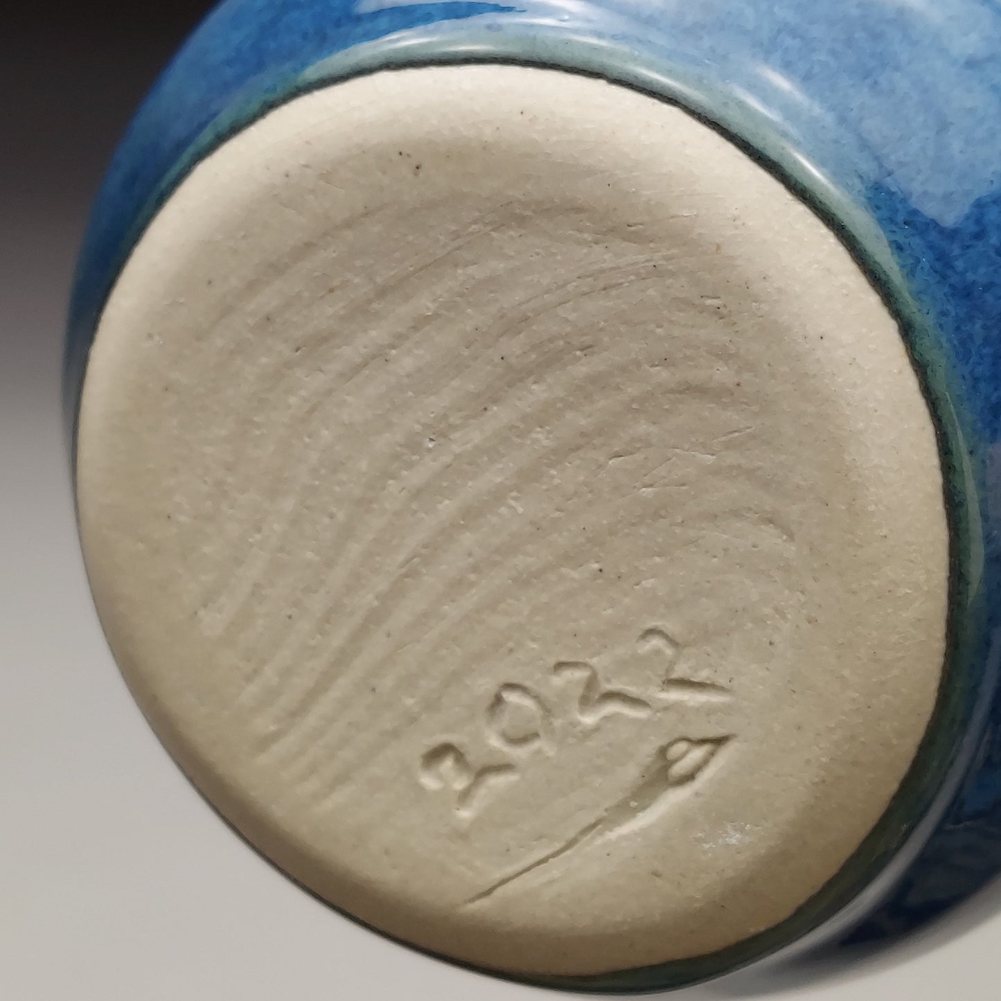 Blue Ceramic Bottle #2023