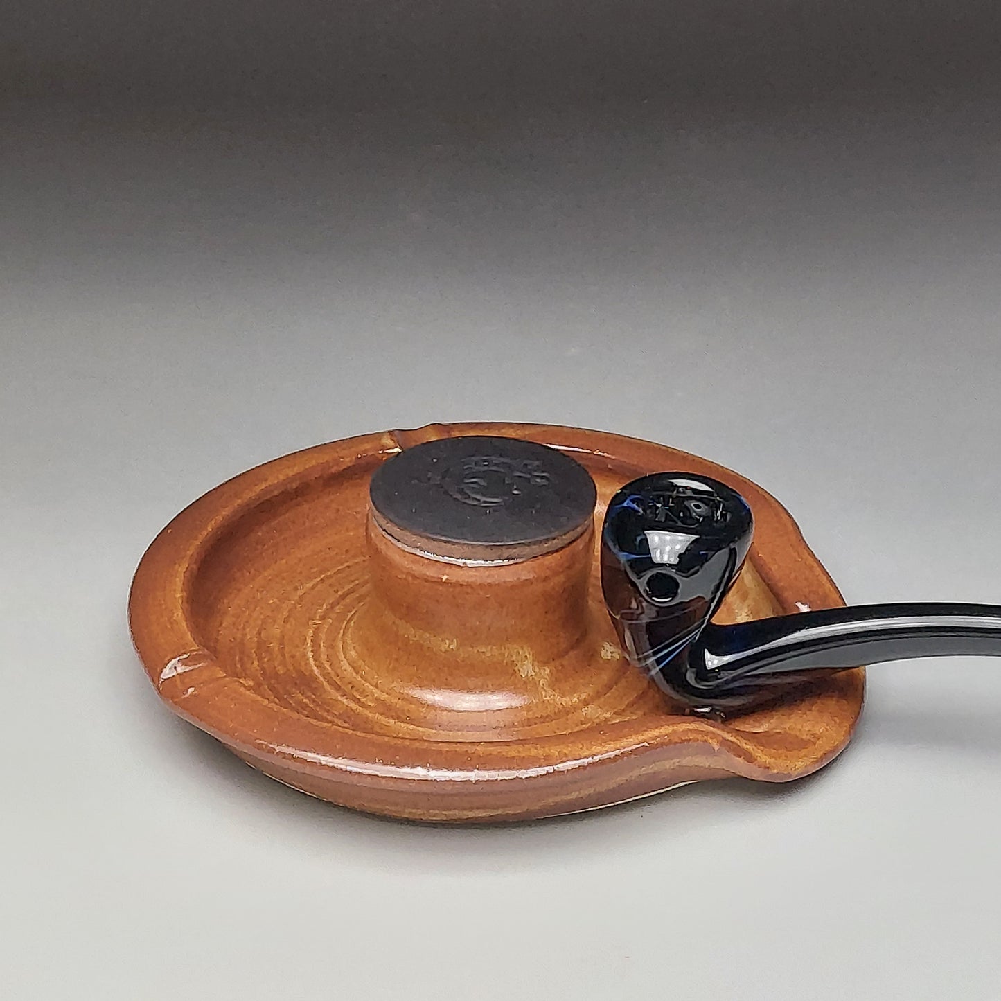 Brown Wheel Thrown Ashtray # 2036