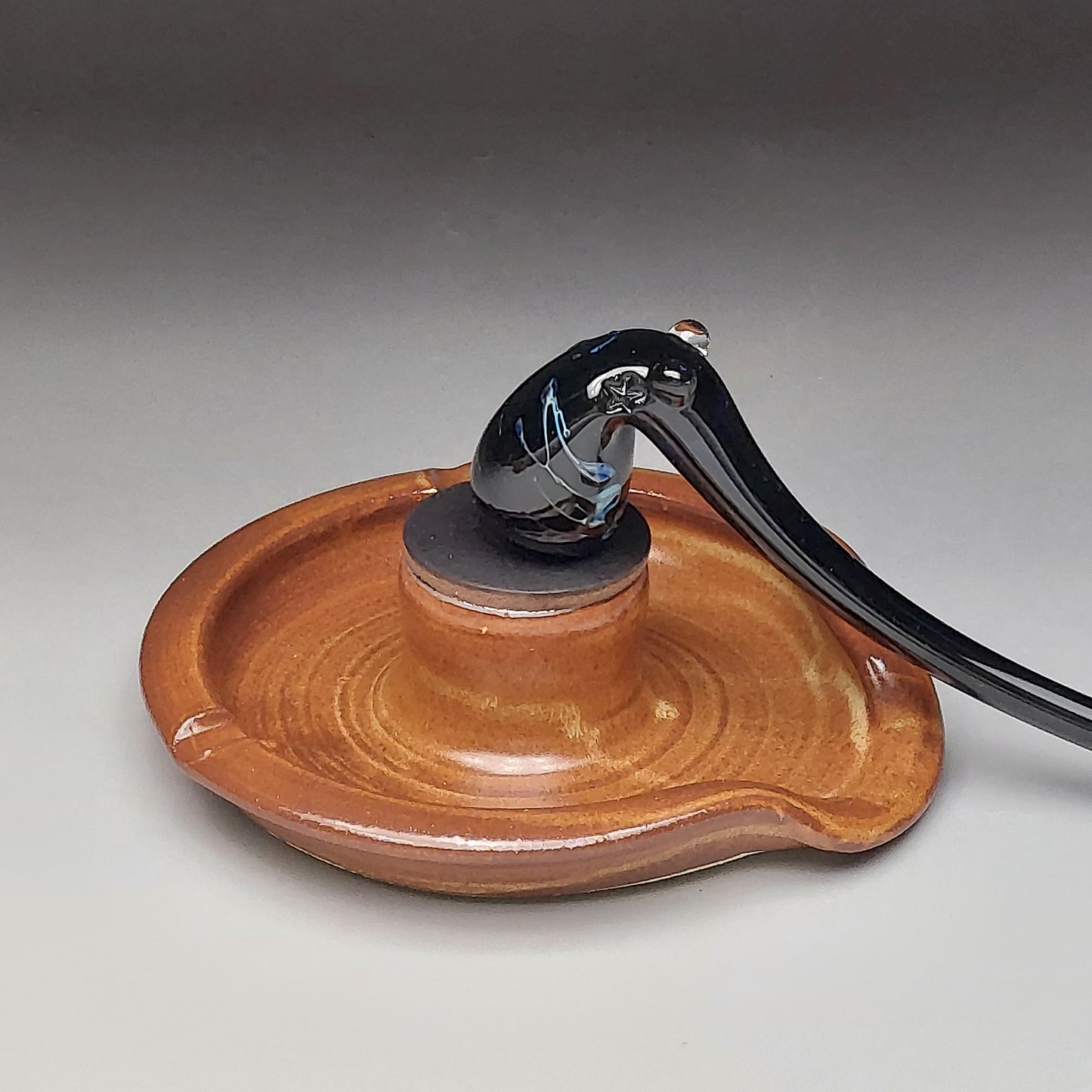 Brown Wheel Thrown Ashtray # 2036