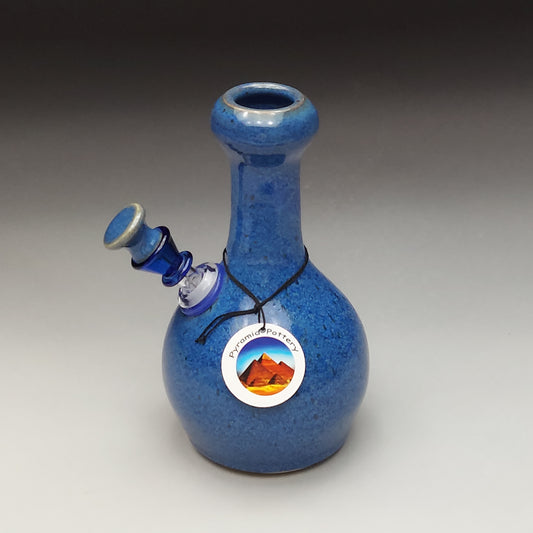 Small Blue Ceramic Water Pipe # 2032